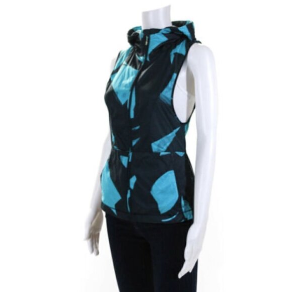 Lululemon Packable Water-Resistant Vest Blue Print 2 NWOT - Picture 8 of 12